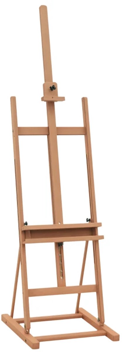  s - Houten Ezel - Spieraam - Hoek Verstelbaar - met Opbergvak - Atelier-ezel - voor Schilderen, Schetsen, Bruiloften, Tentoonstellingen - Premium Kwaliteit - Extreem Stabiel - 171-230cm Hoog