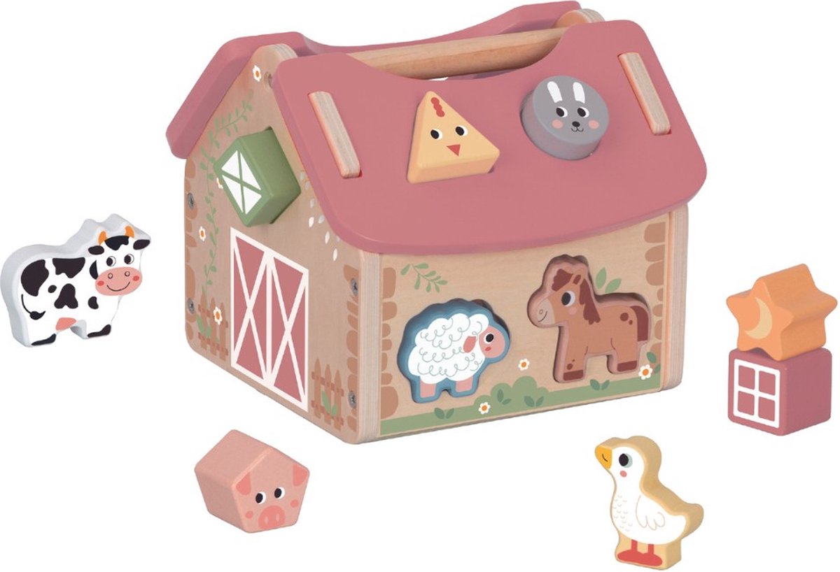  Toys - Houten Activiteitenhuis Boerderij Speelgoed - FSC®