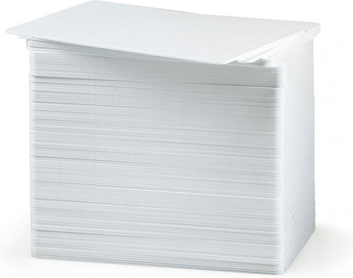 ZEBRA WHITE PVC CARDS, 30 MIL,