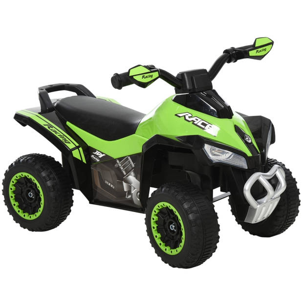 Loopauto met muziek - Loopfiets - Quad - Speelgoed - Kinder auto - Groen - 67,5 x 38 x 44 cm