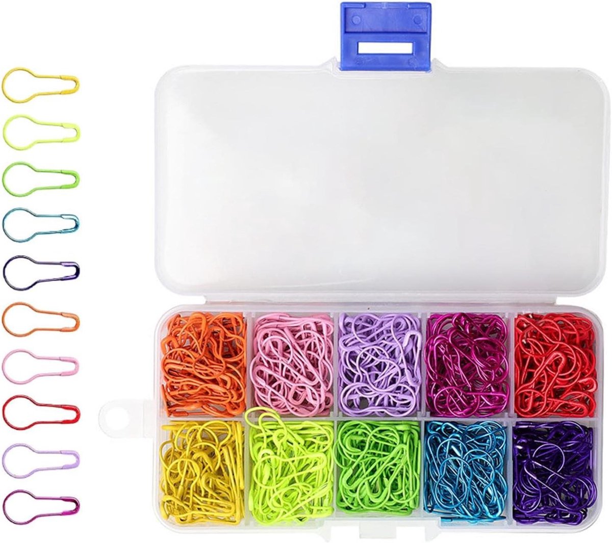   - 500 stuks metalen veiligheidsspelden in 10 kleuren voor kunsthandwerk en doe-het-zelf knutselen