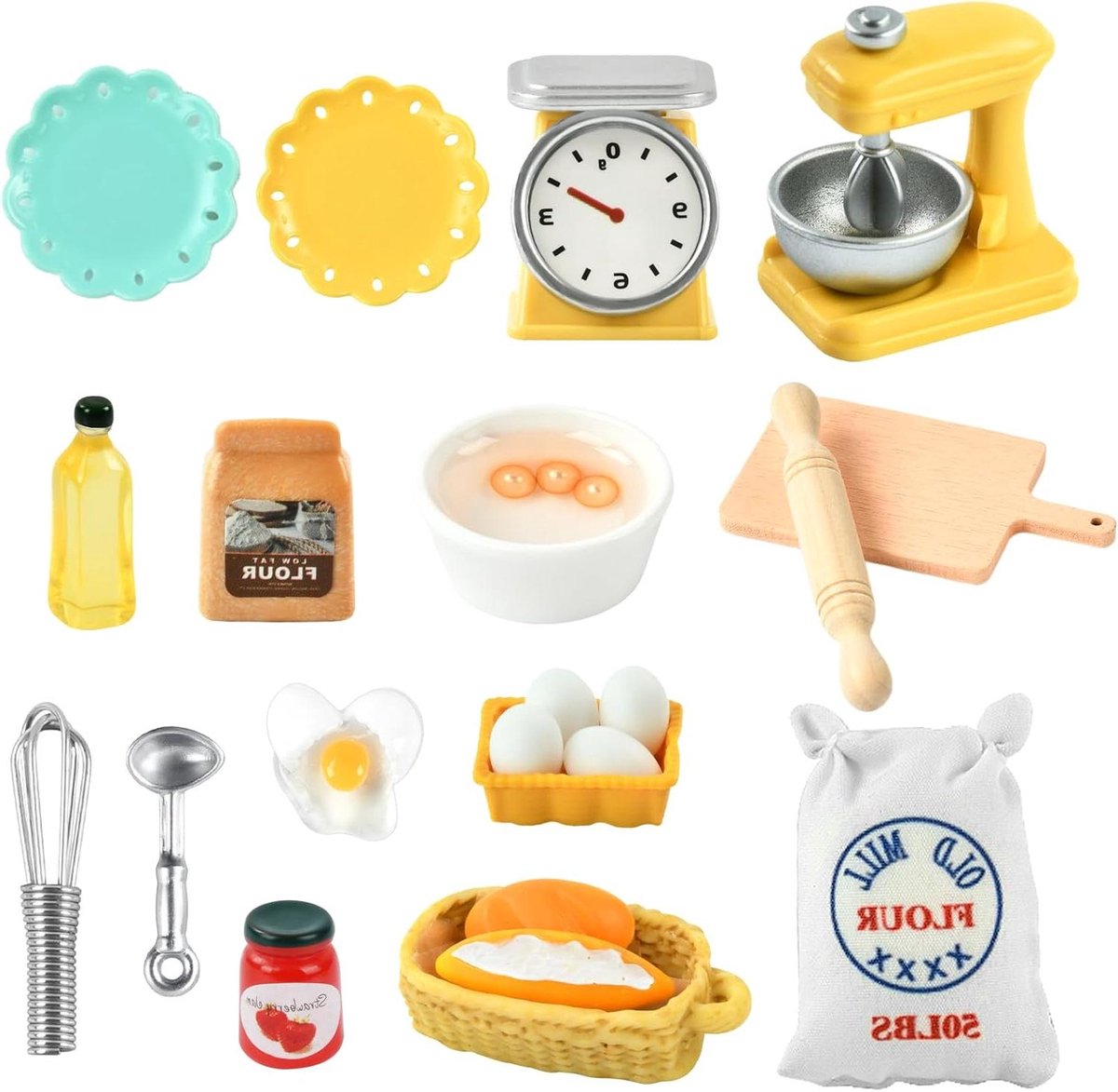   - Mini Keuken Accessoires Set voor Poppenhuis Decoratie 1/12 - Bakken en Keuken Decoratie