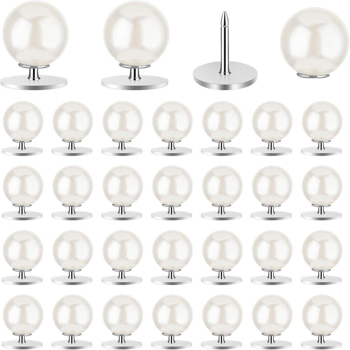   - Parelknopen 30 sets geen naaien 10 mm herbruikbaar - anti-blootstelling broches - kleding jurken sjaaldecoraties