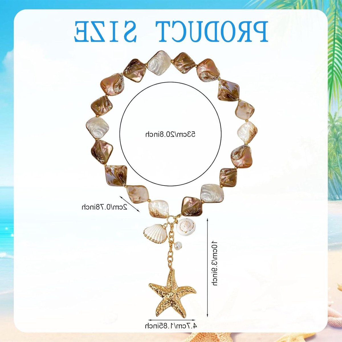   - Schelp Ketting Boho Zeester Schelp Hanger Zomer Strand Ketting