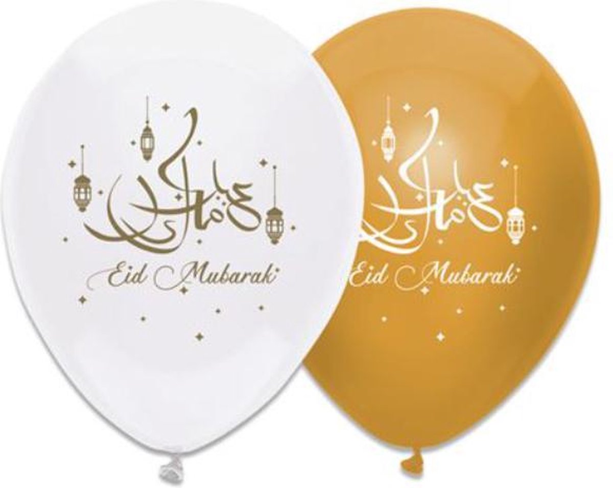 Eid Mubarak – Ballonnen Goud (6 st)