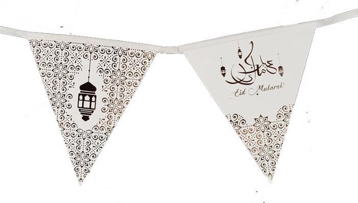 Eid Mubarak – Vlaggenlijn Rosé Goud Papier (3 m)