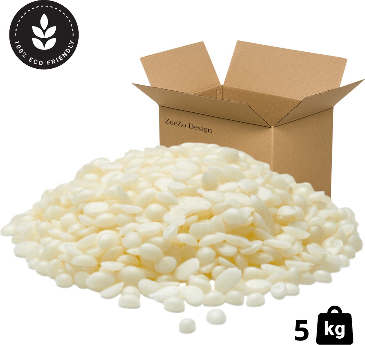   - Bijenwas - Wit - Bijenwas Korrels - 5 KG - 100% Zuiver - Bijenwas kaarsen - Kaarsen maken - Bijenwas wraps maken - Lippenbalsem maken - Zuiveren bijenwas