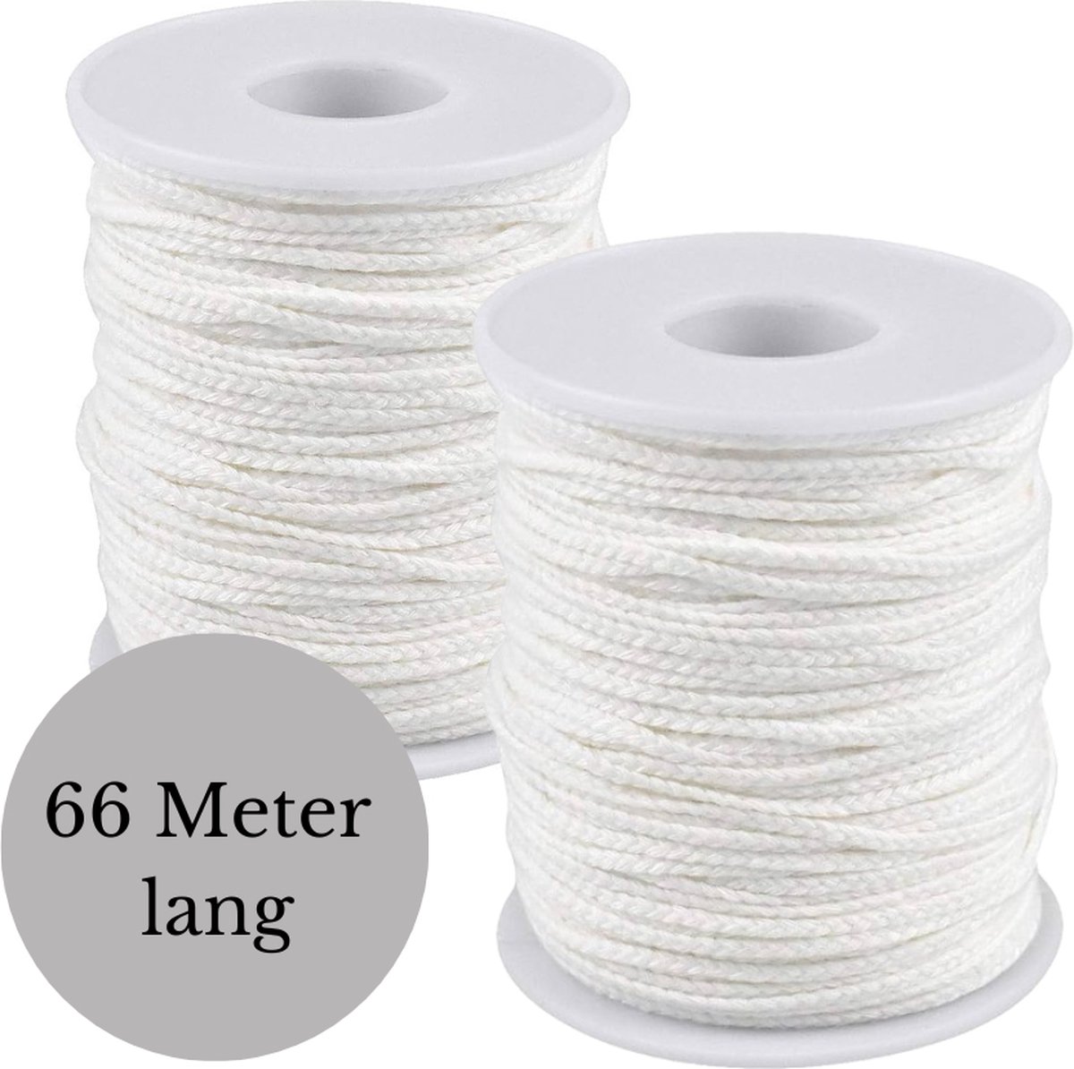   -   op rol - 66 meter - Kaarsen - Lonten -  en voor zelf kaarsen maken - DIY -