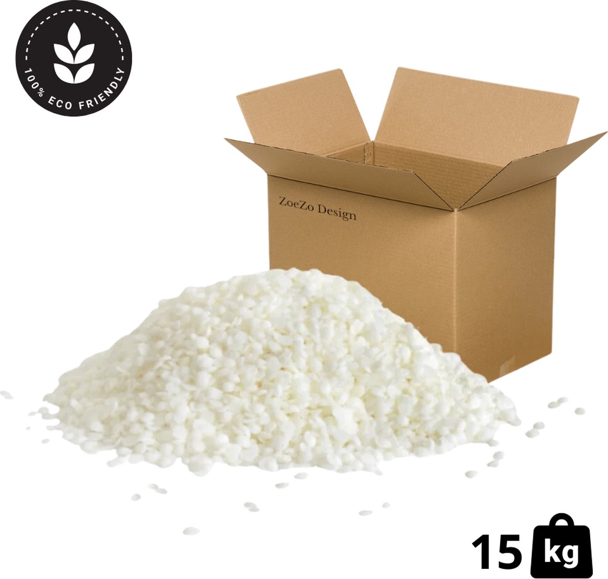   - Koolzaadwas in Korrels - 100% Ecologisch - 15 KG - Container was - Koolzaadwas - Natuurlijke was uit Europa - Zelf kaarsen maken - Kaarsenwas - Rapeseed wax - Parels