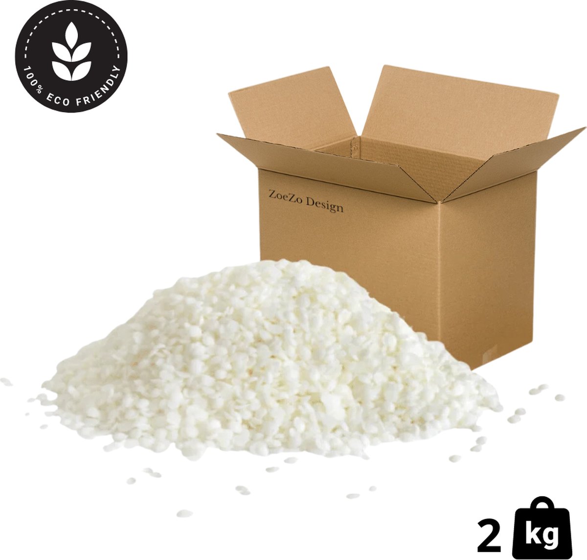   - Koolzaadwas in Korrels - 2 KG - Pillar Blend - 100% Ecologisch - Pillaren was - Vrijstaande kaarsen - Koolzaadwas - Natuurlijke was uit Europa - Zelf kaarsen maken - Kaarsenwas - Rapeseed wax - Parels