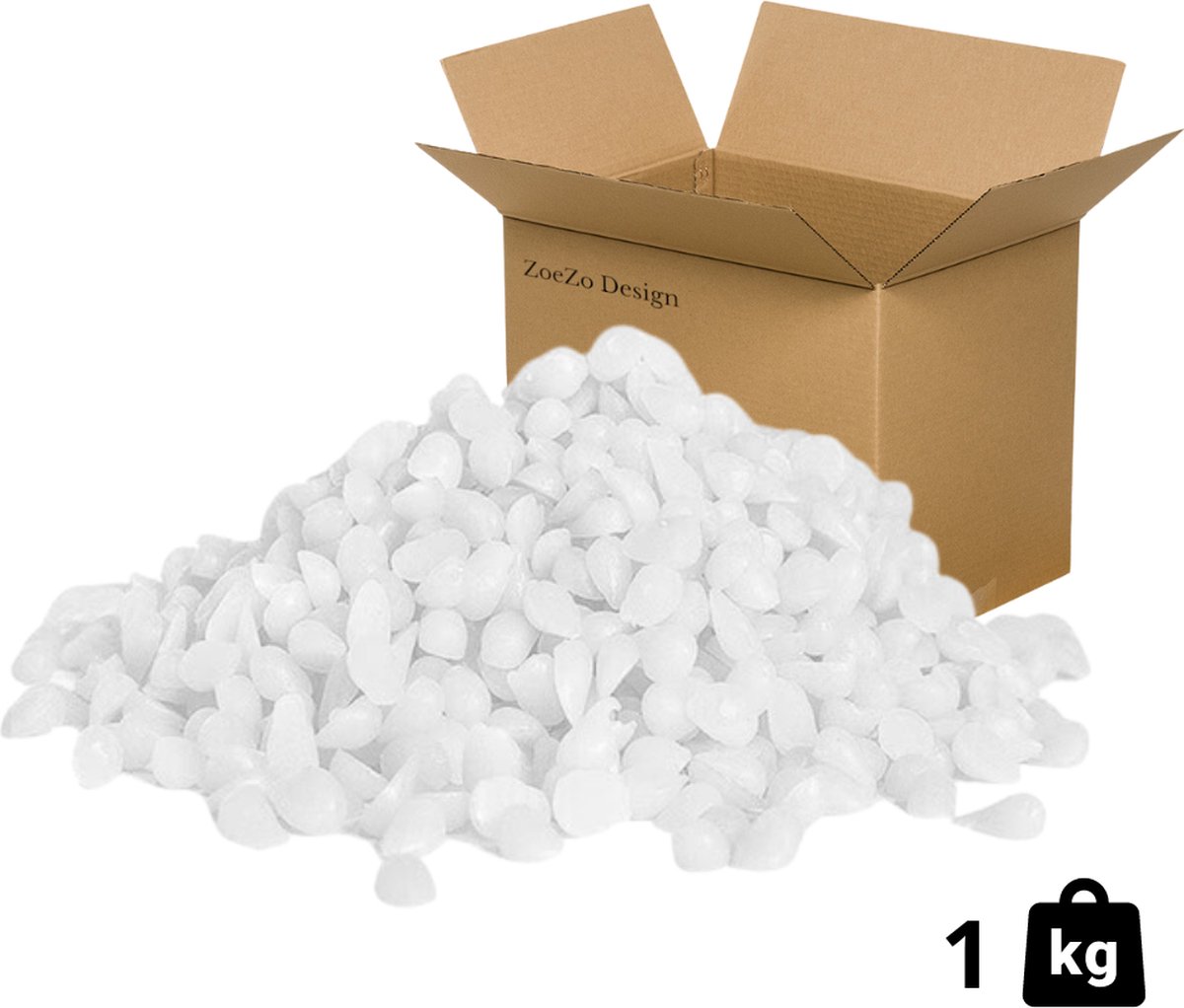   - Paraffine was - 1KG - Korrels - Laag oliegehalte 0,4% - Paraffin wax - Zelf kaarsen maken - Kaarsen