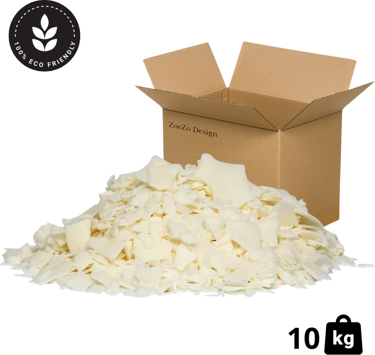   - Sojawas 100% Ecologisch - 10 KG - Container was - Vlokken - Soyawas - Wax melts - Soy wax - Natuurlijke soja was - Zelf kaarsen maken - Kaarsenwas