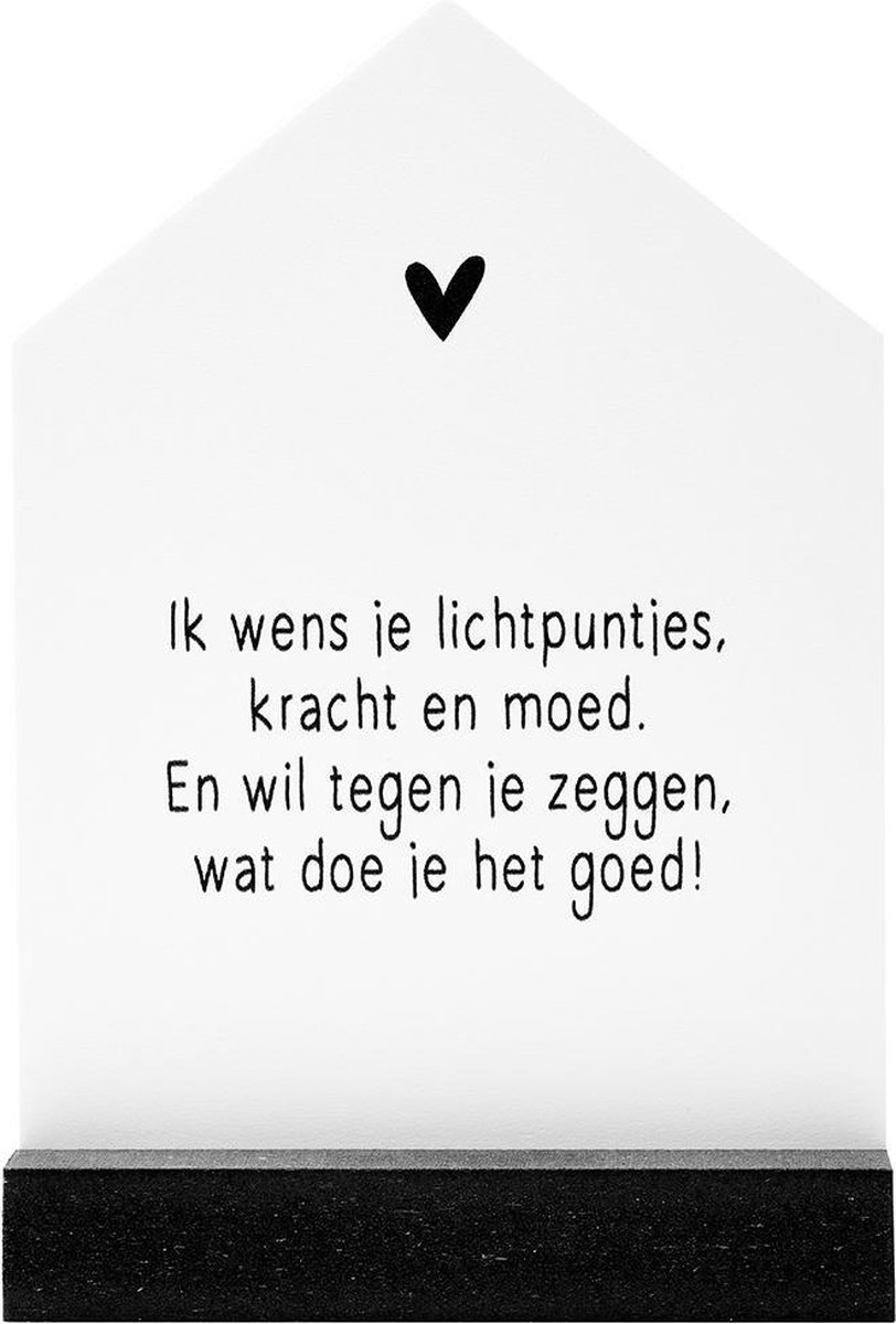 Zoedt cadeau - veel sterkte - huisje met gedicht - lichtpuntjes