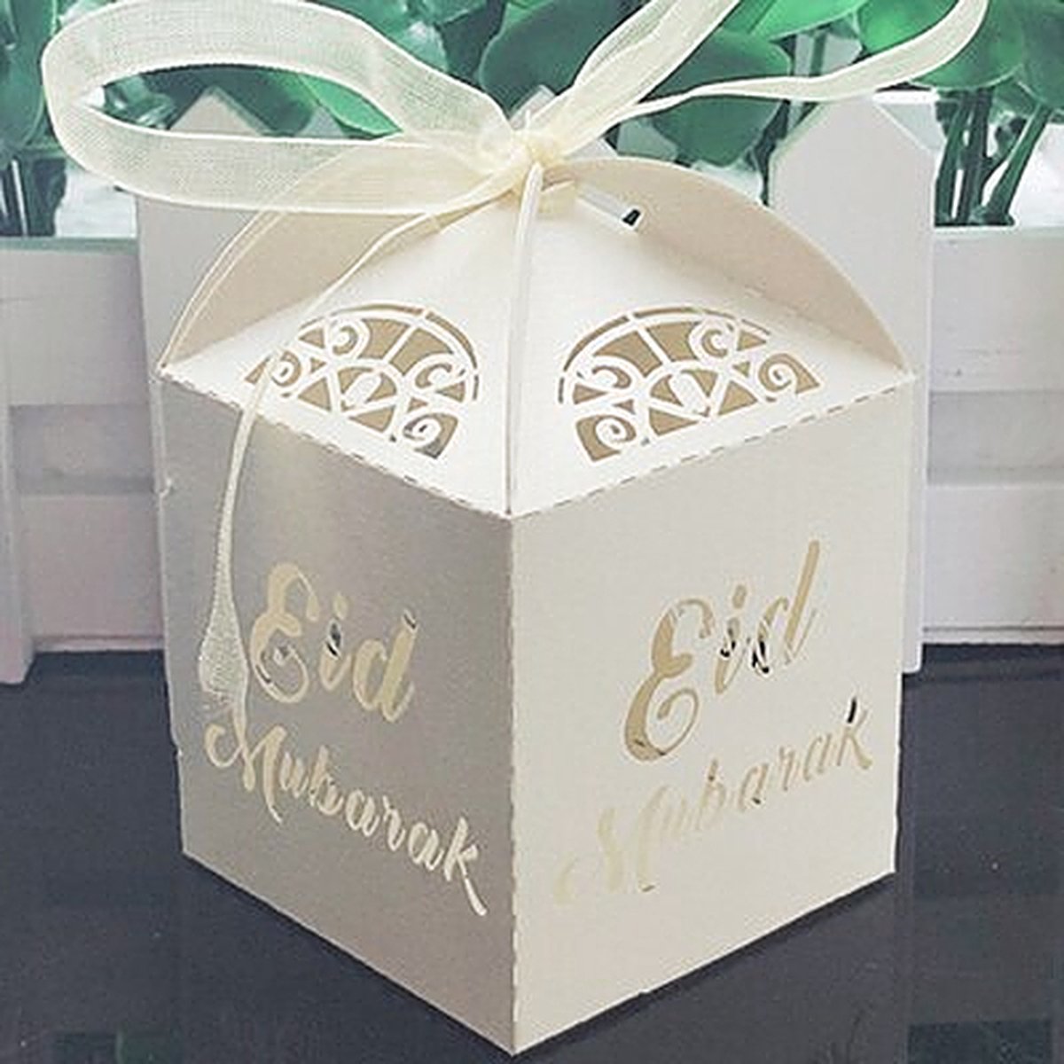 Ramadan - Suikerfeest - Eid Mubarak - Doosjes - Versiering - Decoratie - 10 stuks - Beige