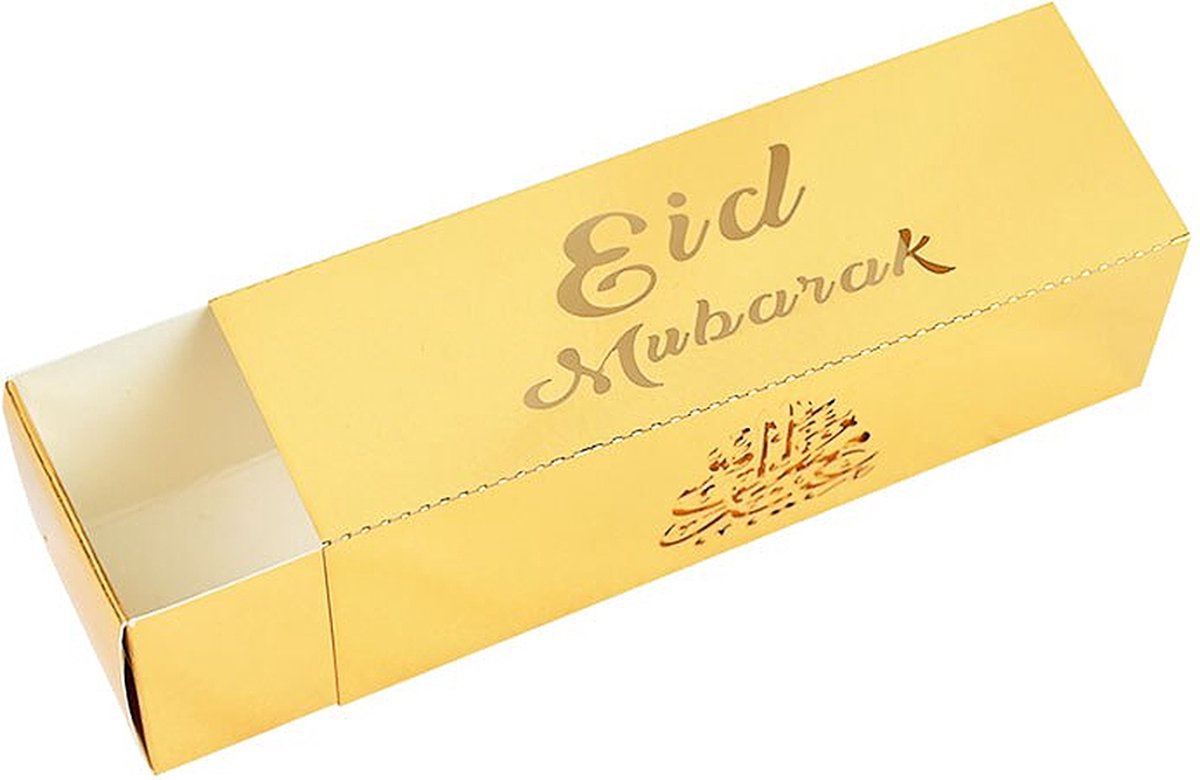 Ramadan - Suikerfeest - Eid Mubarak - Doosjes - Versiering - Decoratie - 10 stuks - Goud