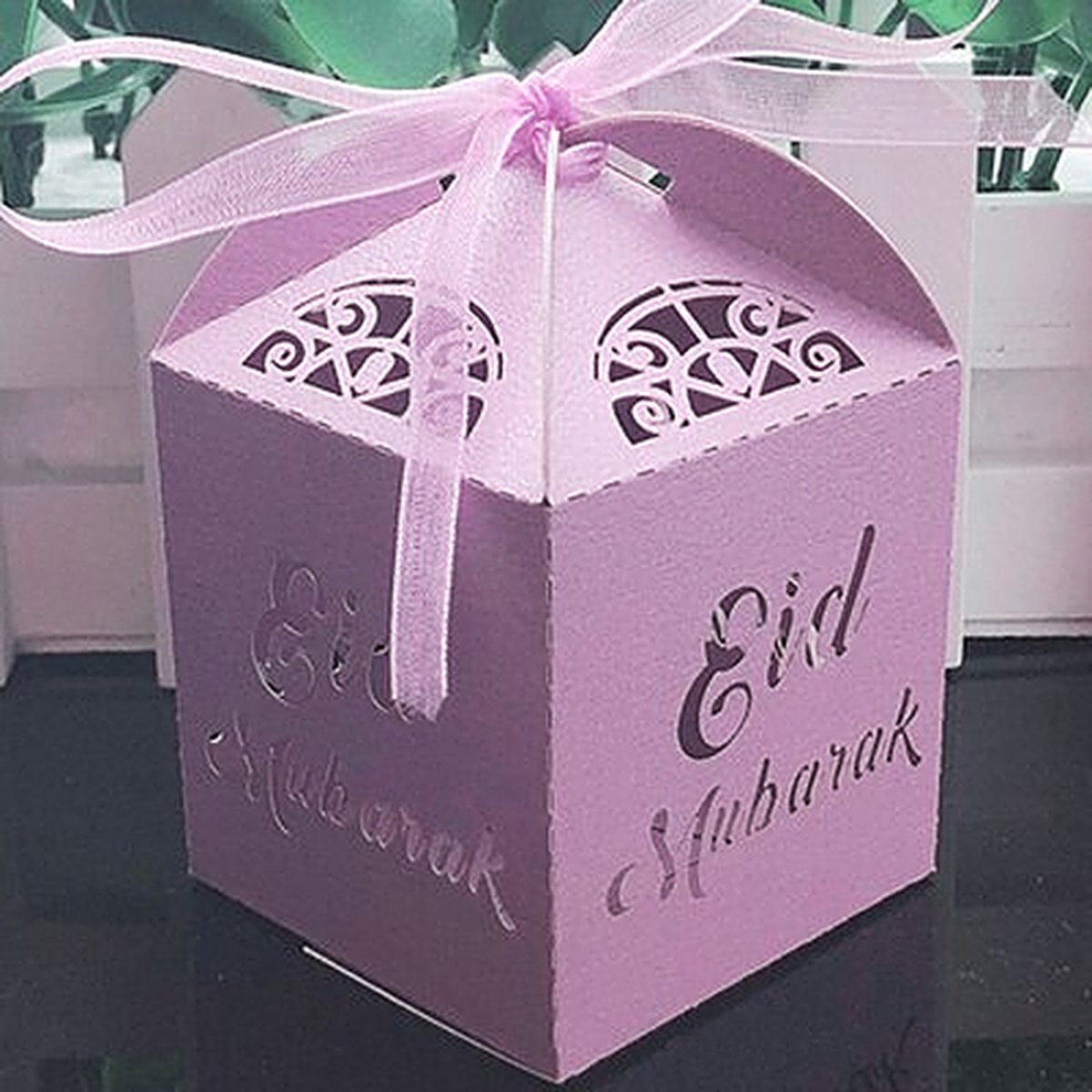 Ramadan - Suikerfeest - Eid Mubarak - Doosjes - Versiering - Decoratie - 10 stuks - Paars