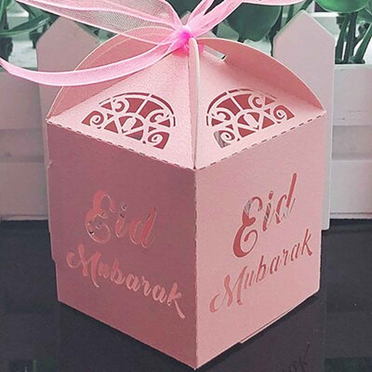 Ramadan - Suikerfeest - Eid Mubarak - Doosjes - Versiering - Decoratie - 10 stuks - Roze