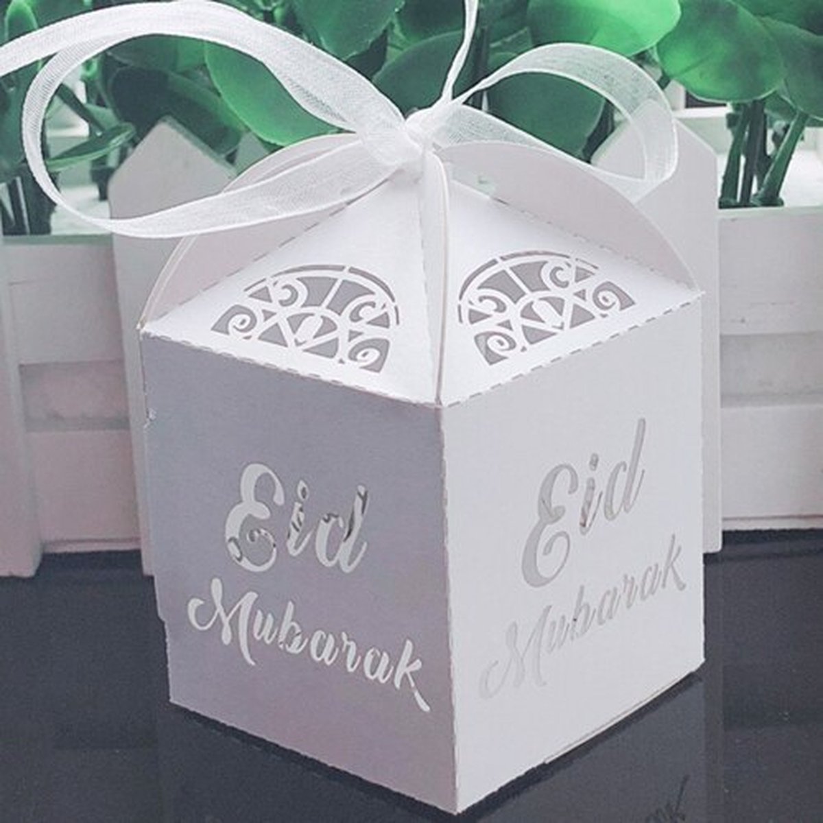 Ramadan - Suikerfeest - Eid Mubarak - Doosjes - Versiering - Decoratie - 10 stuks - Wit