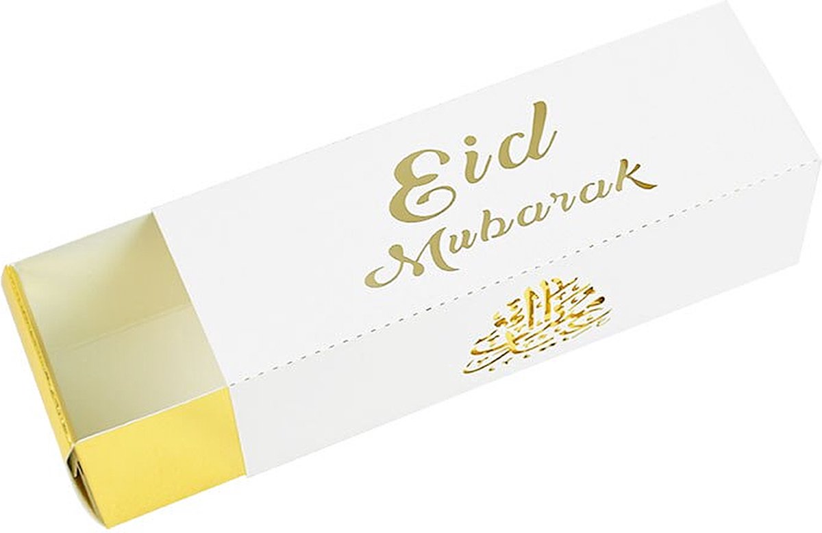 Ramadan - Suikerfeest - Eid Mubarak - Doosjes - Versiering - Decoratie - 10 stuks - Wit