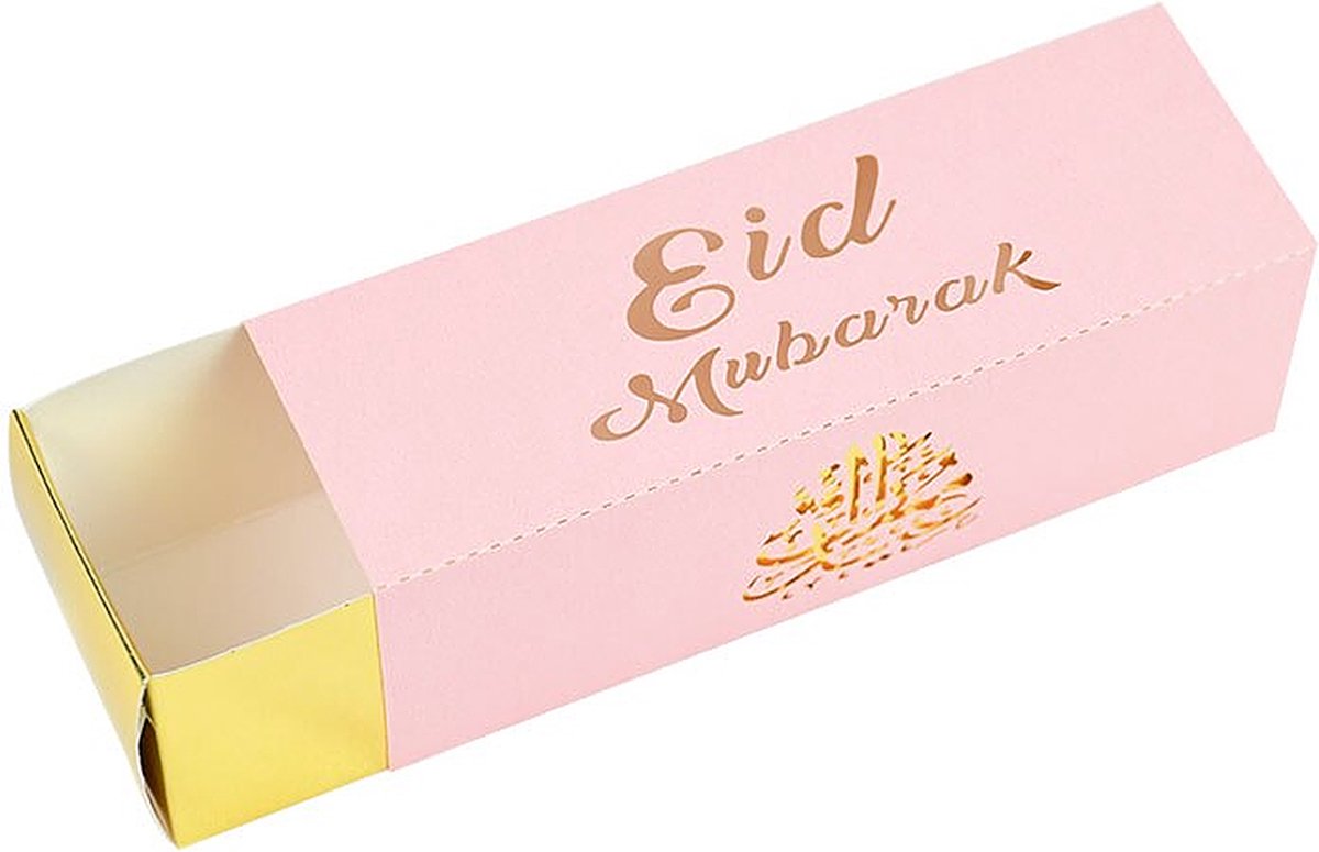 Suikerfeest - Eid Mubarak - Doosjes - Versiering - Decoratie - 10 stuks - Roze