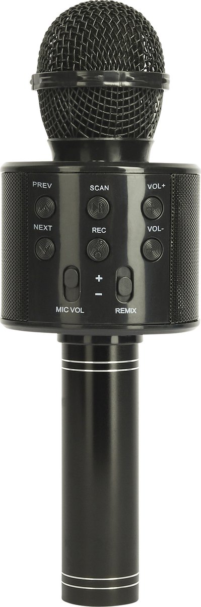 Zoem - Karaoke Microfoon Zwart - Draadloos - Bluetooth verbinding - Zingen - Oplaadbaar - Feest - Cadeau