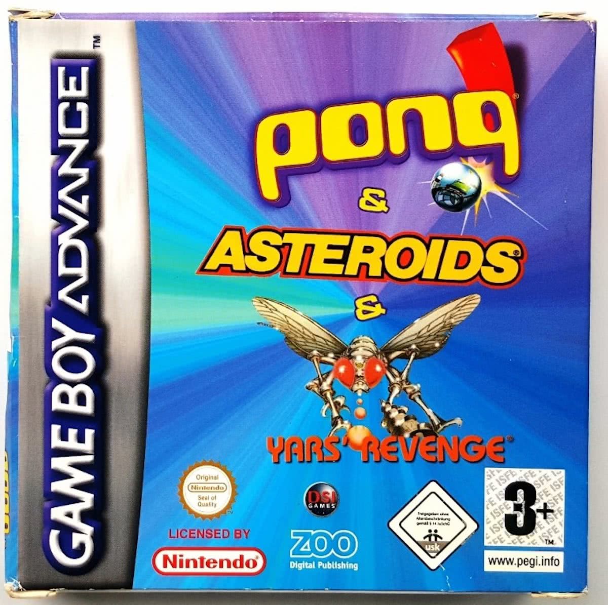 3 Games In 1: Asteroids + Pong + Yars Revenge (GBA)