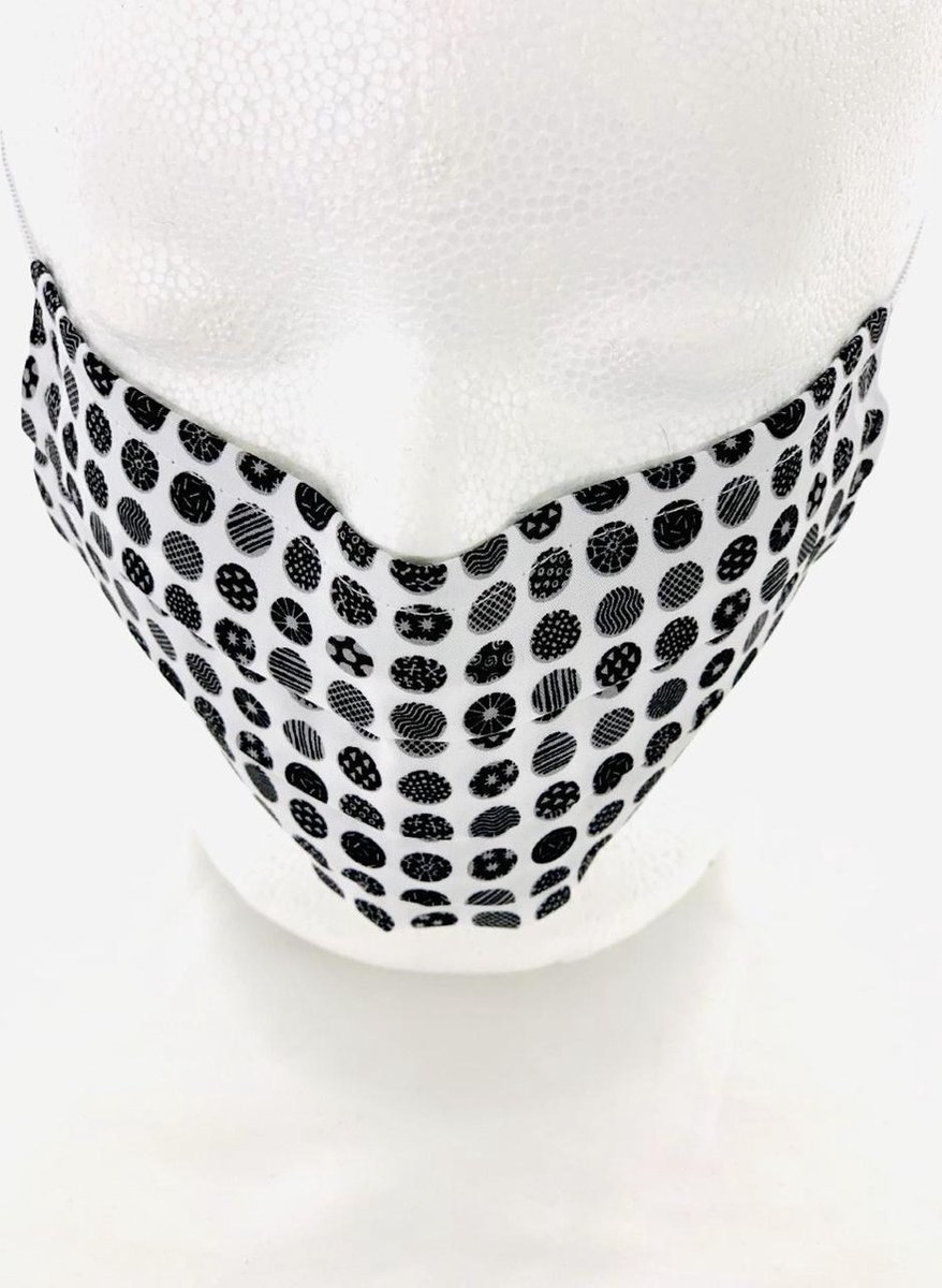 Strange Dots Mondkapje 100% Katoen Gezichtsmasker Dubbellaags Herbruikbaar