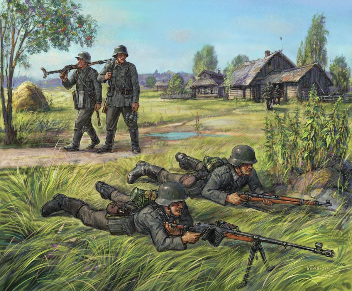 Zvezda - German Anti Tank Rifle Team (Zve6216)