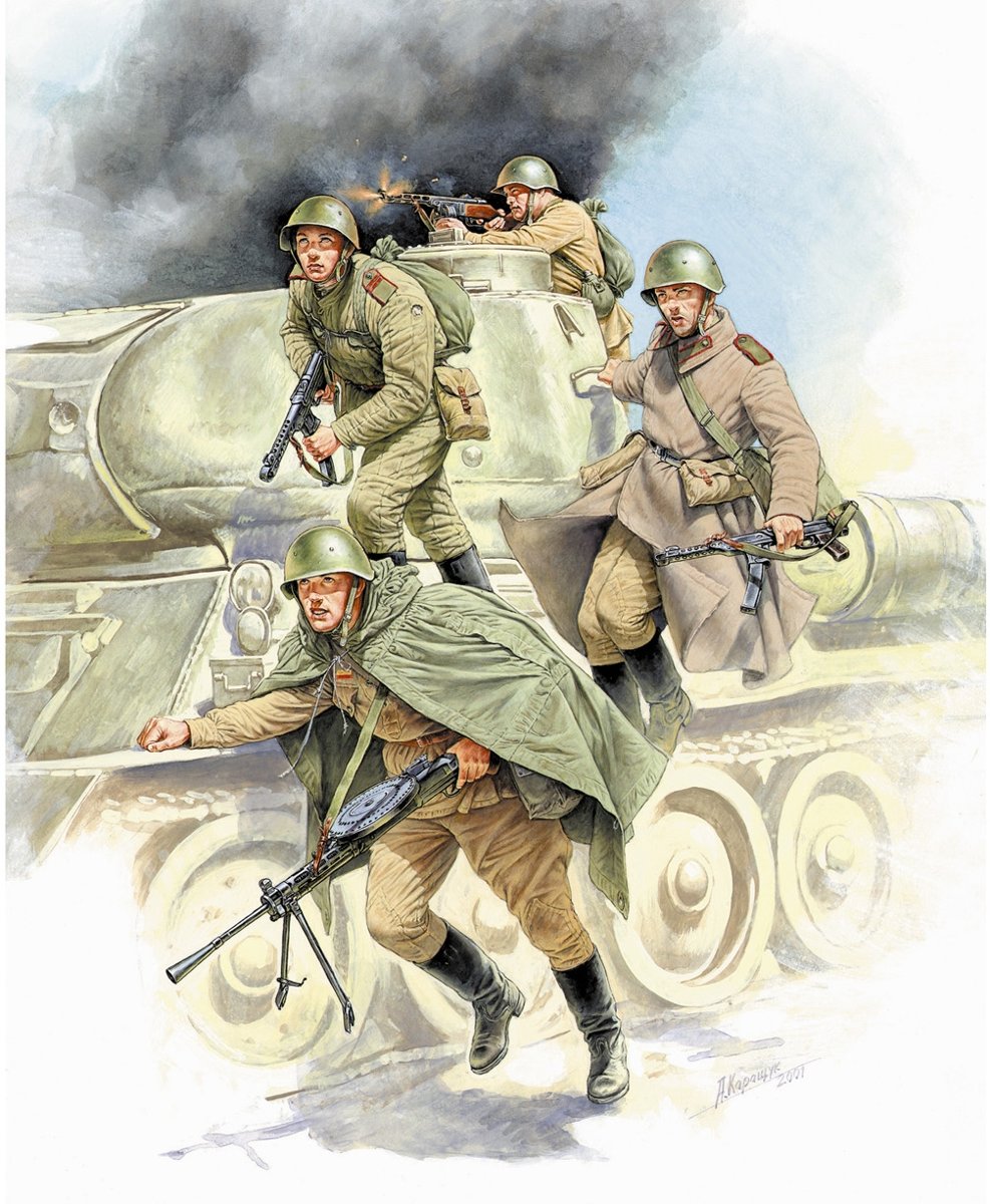 Zvezda Soviet Tank Infantry WWII