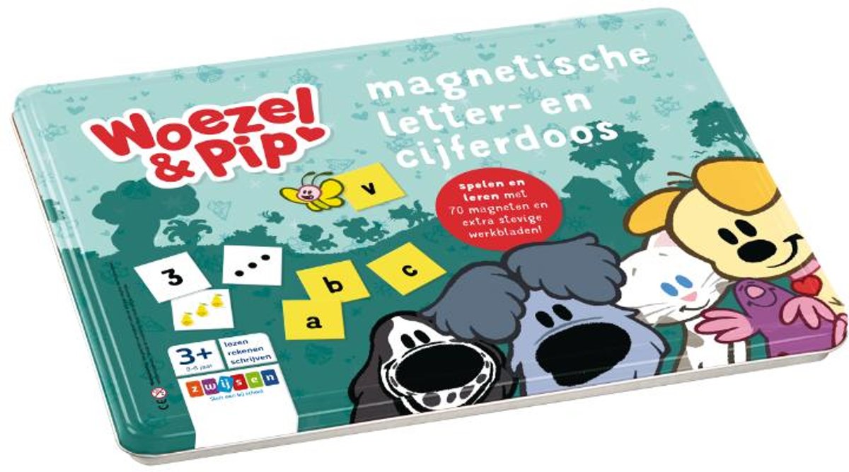 Zwijsen Woezel & Pip: magnetische letter- en cijferdoos