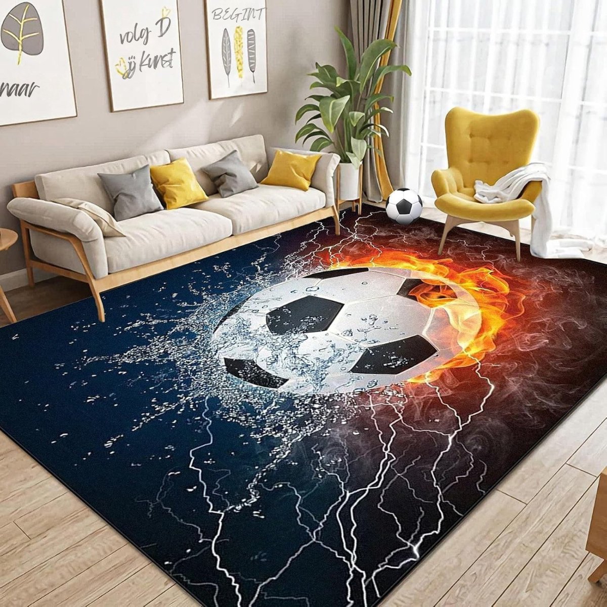   Voetbalmat - Dribbelmat - Voetbal Tapijt - 120x100x3cm - Veelkleurig