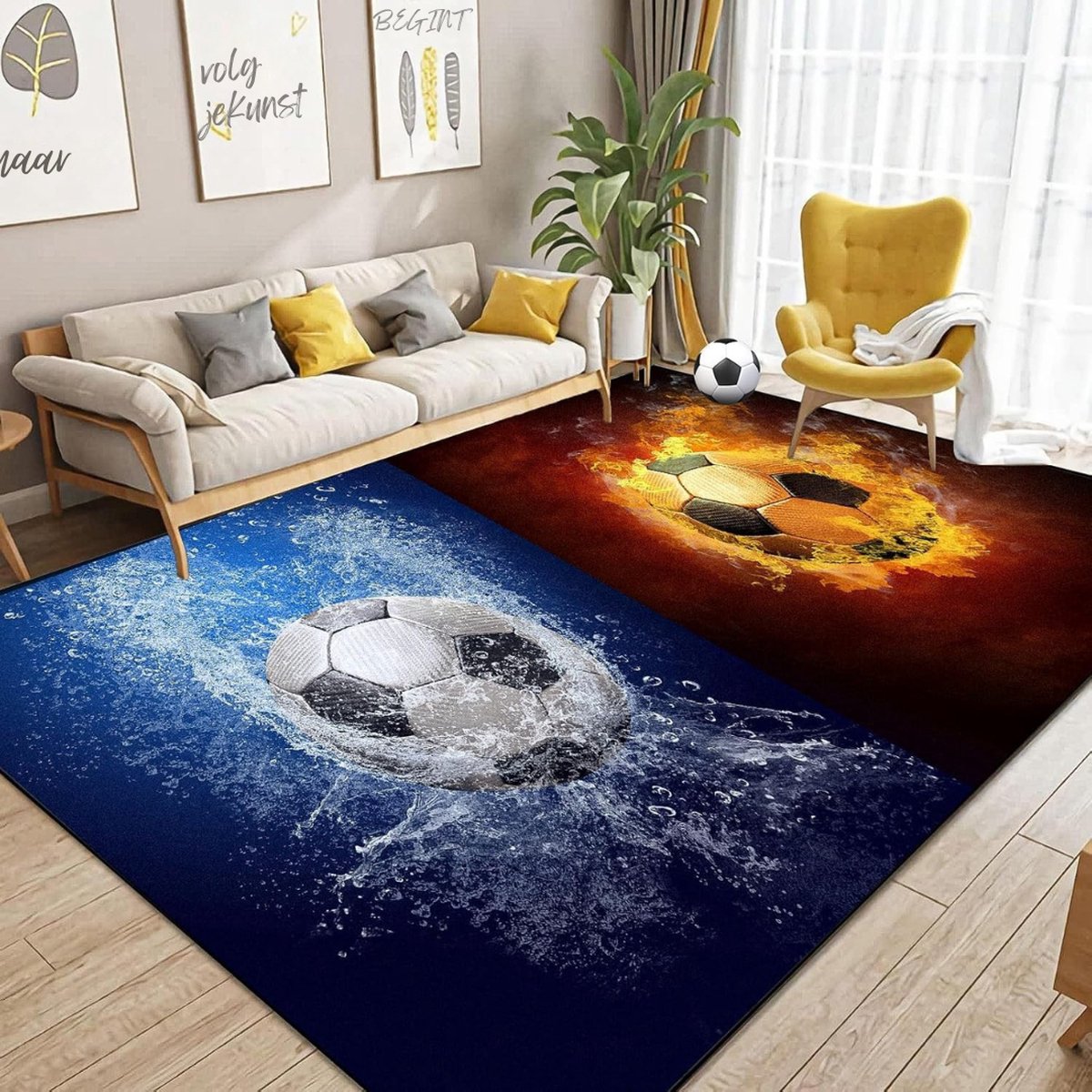   Voetbalmat - Dribbelmat - Voetbal Tapijt - 80x120x3cm - Veelkleurig