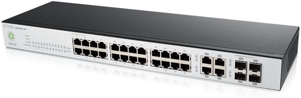 ZyXEL NSW100-28 Managed L2 Gigabit Ethernet (10/100/1000) Zwart