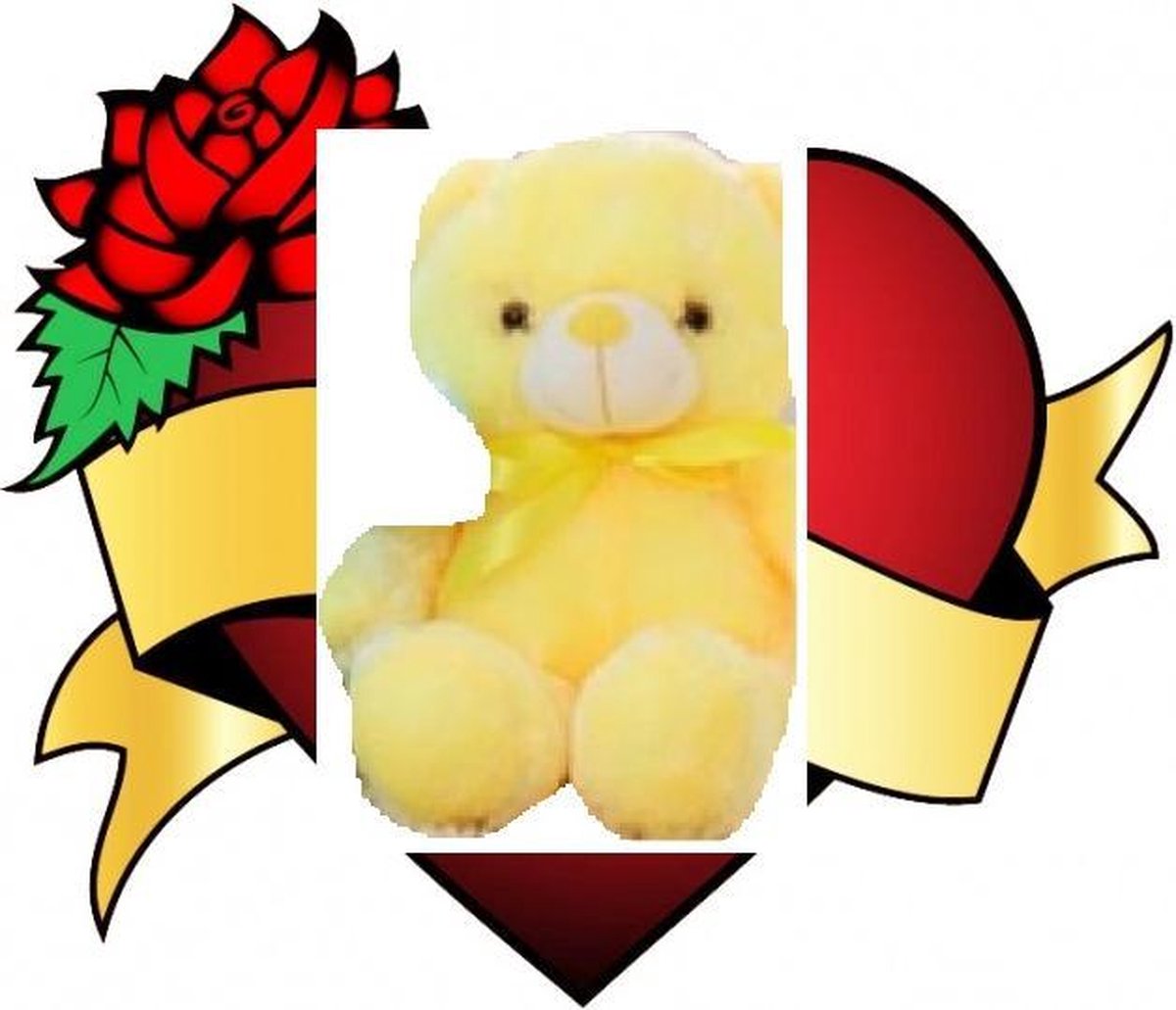 Teddy Bear Led, BEER met licht, Valentijn Cadeau, Geel kleur !!!