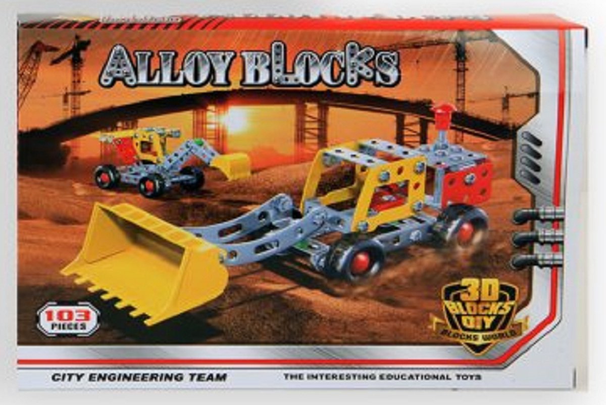 Jono toys - Metalen Bouwpakket - Bulldozer