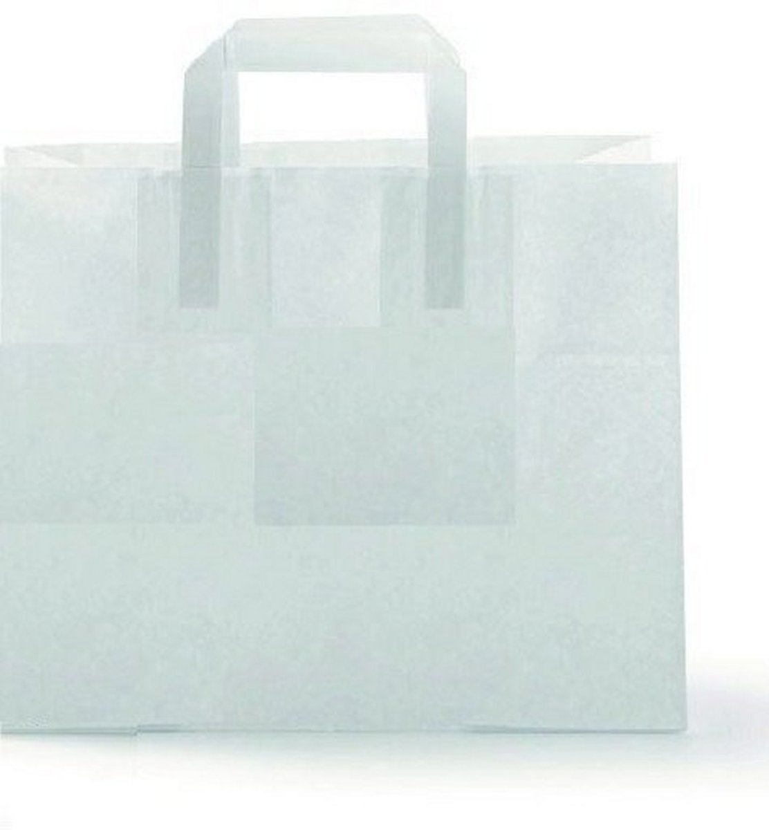 tas wit kraft papier - platte bodem - 26 x 17 x 26 cm - 50 stuks