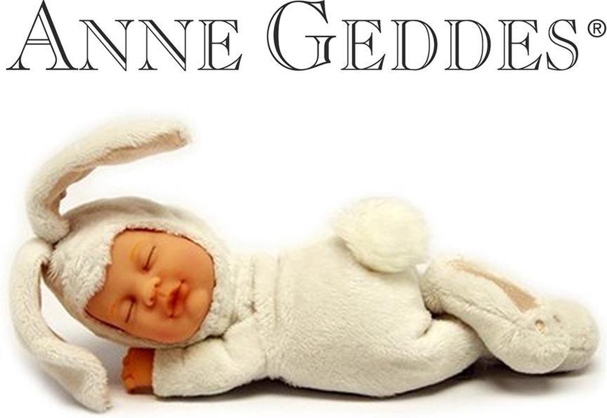 Anne Geddes Baby Bunny Pluche Slaap Poppetje - Handgemaakt