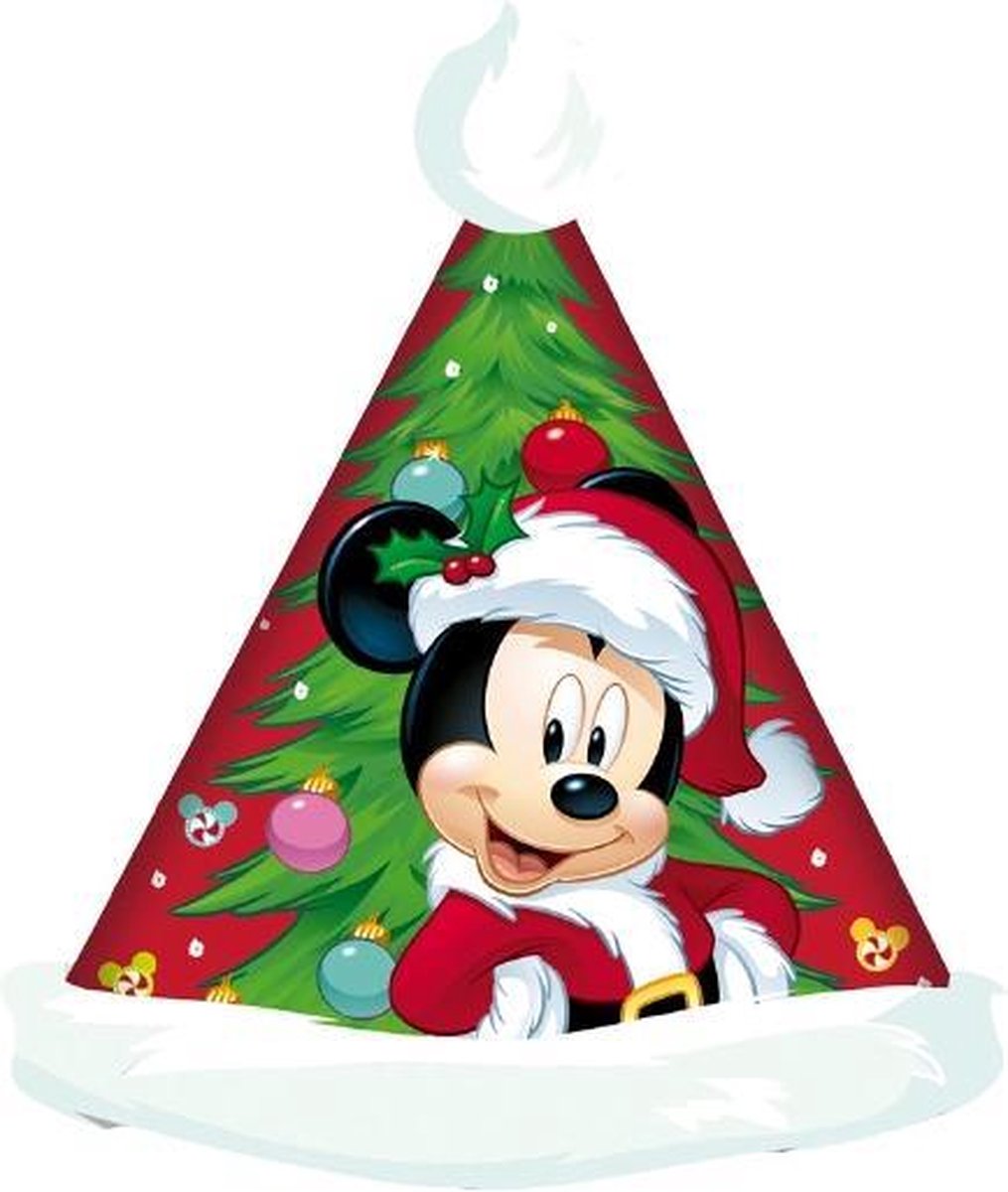 Arditex Kerstmuts Mickey 43 X 32 Cm Polyester Rood