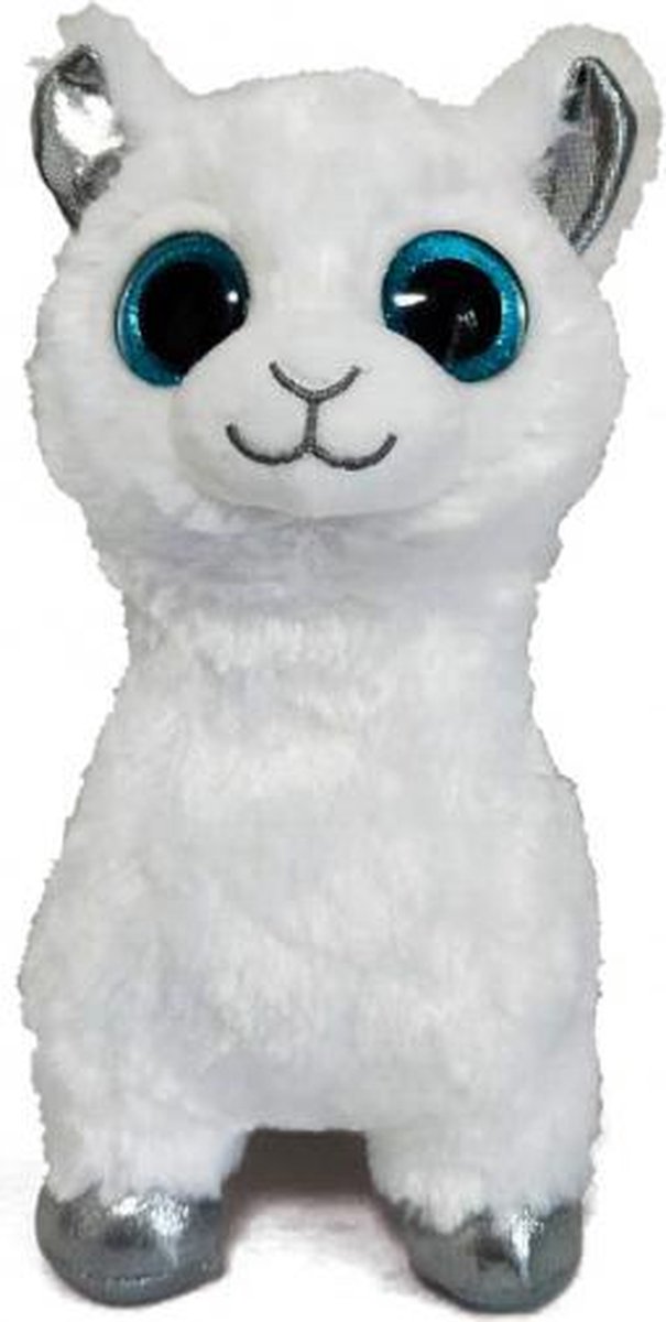 knuffeldier Llama junior pluche wit 15 cm