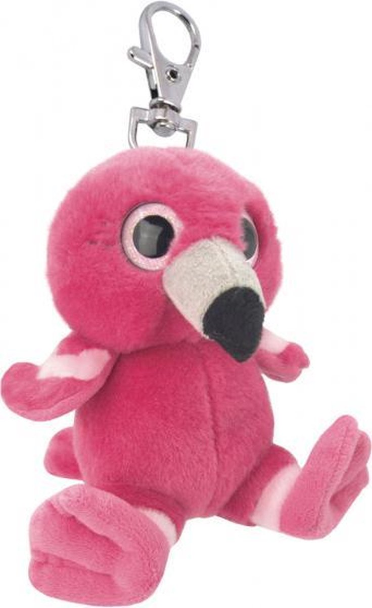 sleutelhanger flamingo meisjes 10 cm pluche roze