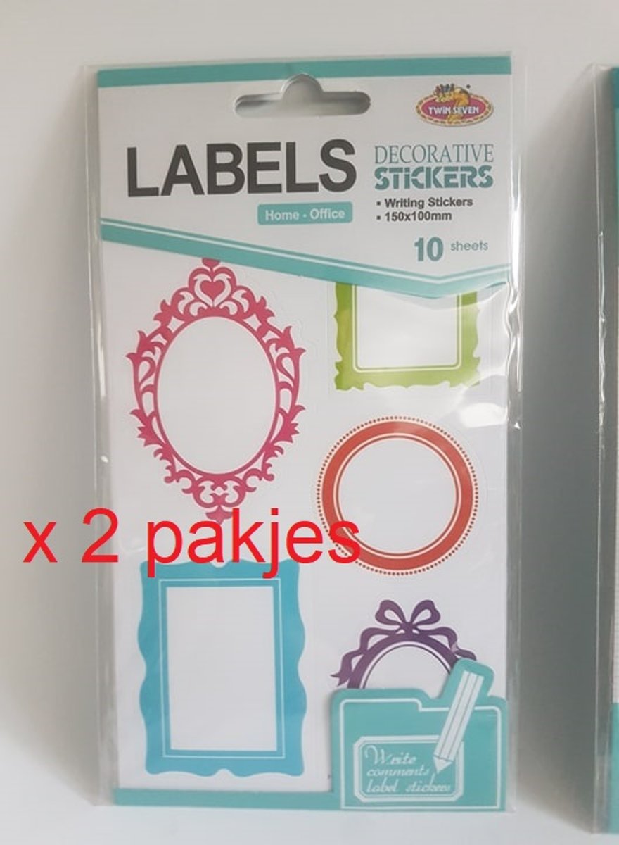 labels - 20 blaadjes - schrijf stickers