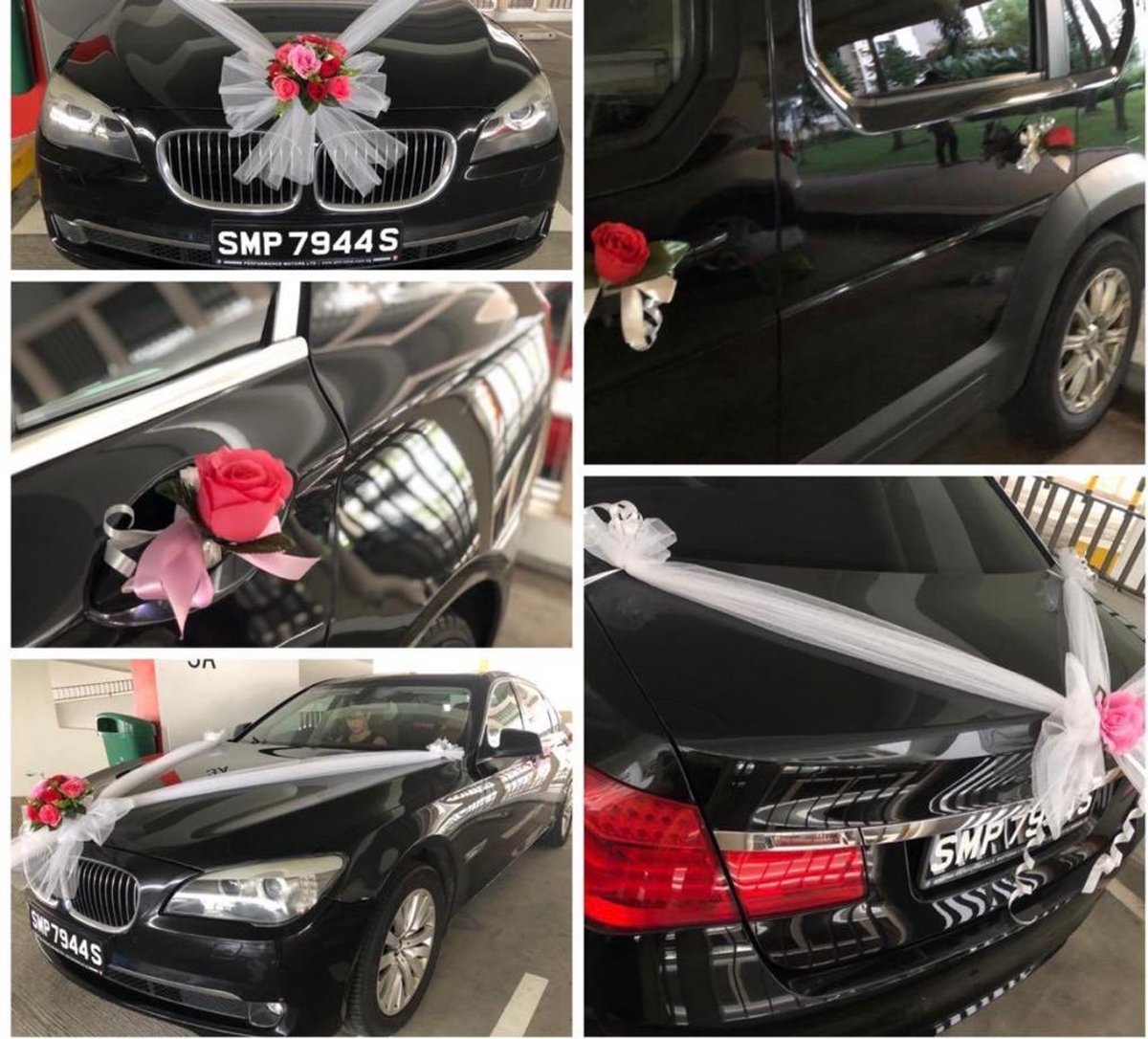 ROMA Trouwauto Versiering - Autodecoratie Bruiloft - Bloemen op de Auto Huwelijk