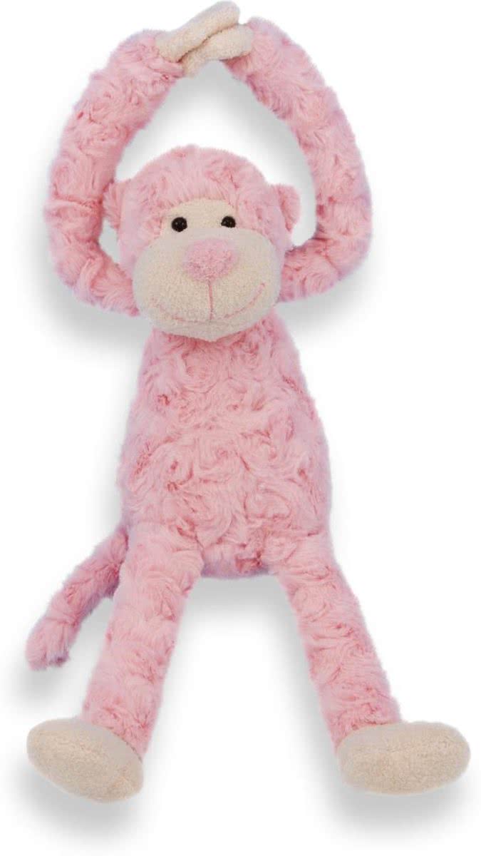 Knuffel slingeraap roze