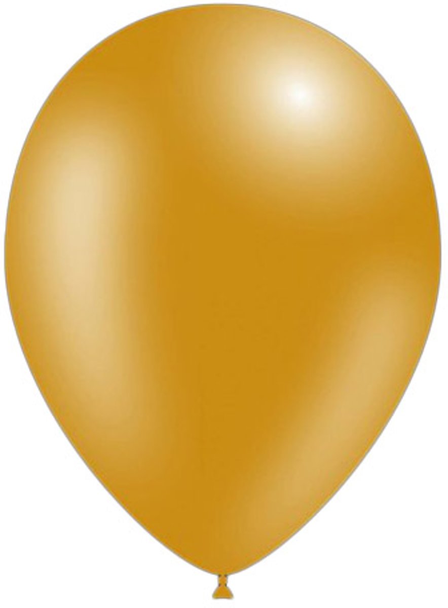 10 stuks - Feestballonnen metallic goud 26 cm professionele kwaliteit