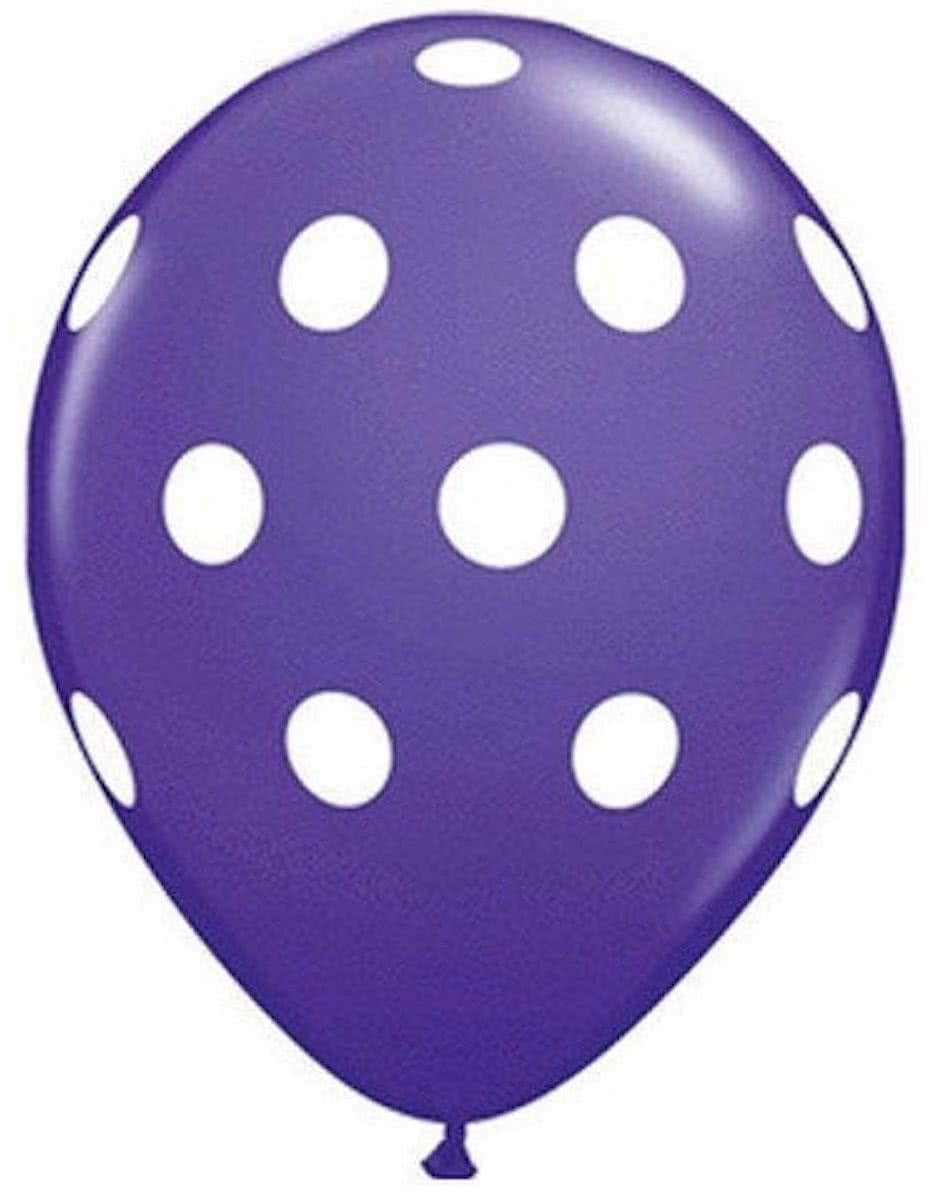 10 stuks Donkerblauw-ballon met witte stippen 30 cm hoge kwaliteit