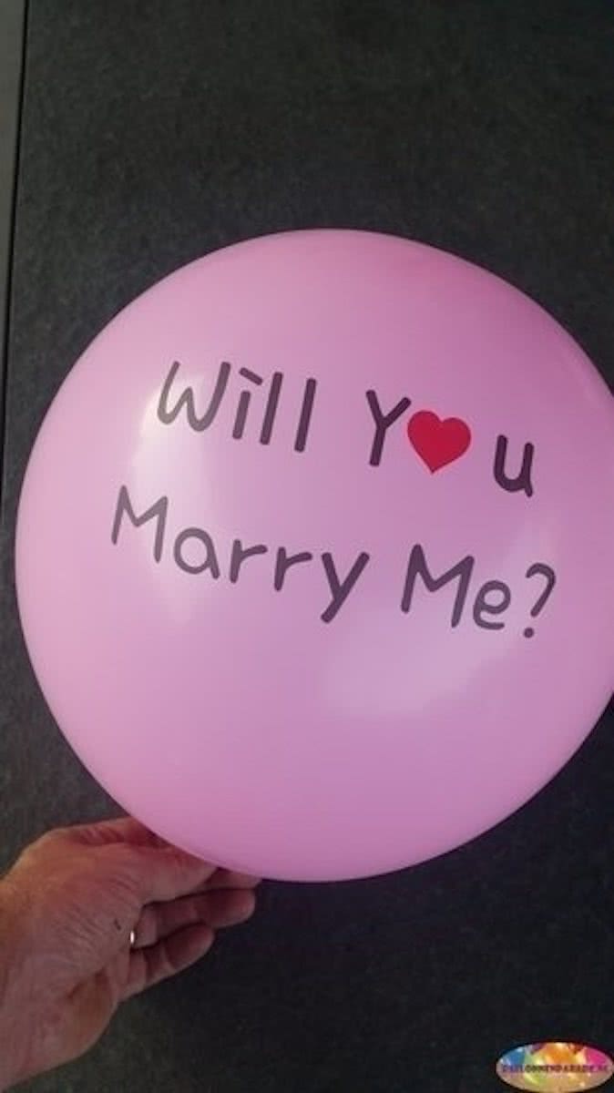 10 stuks Roze ballon will you marry me you 30 cm hoge kwaliteit