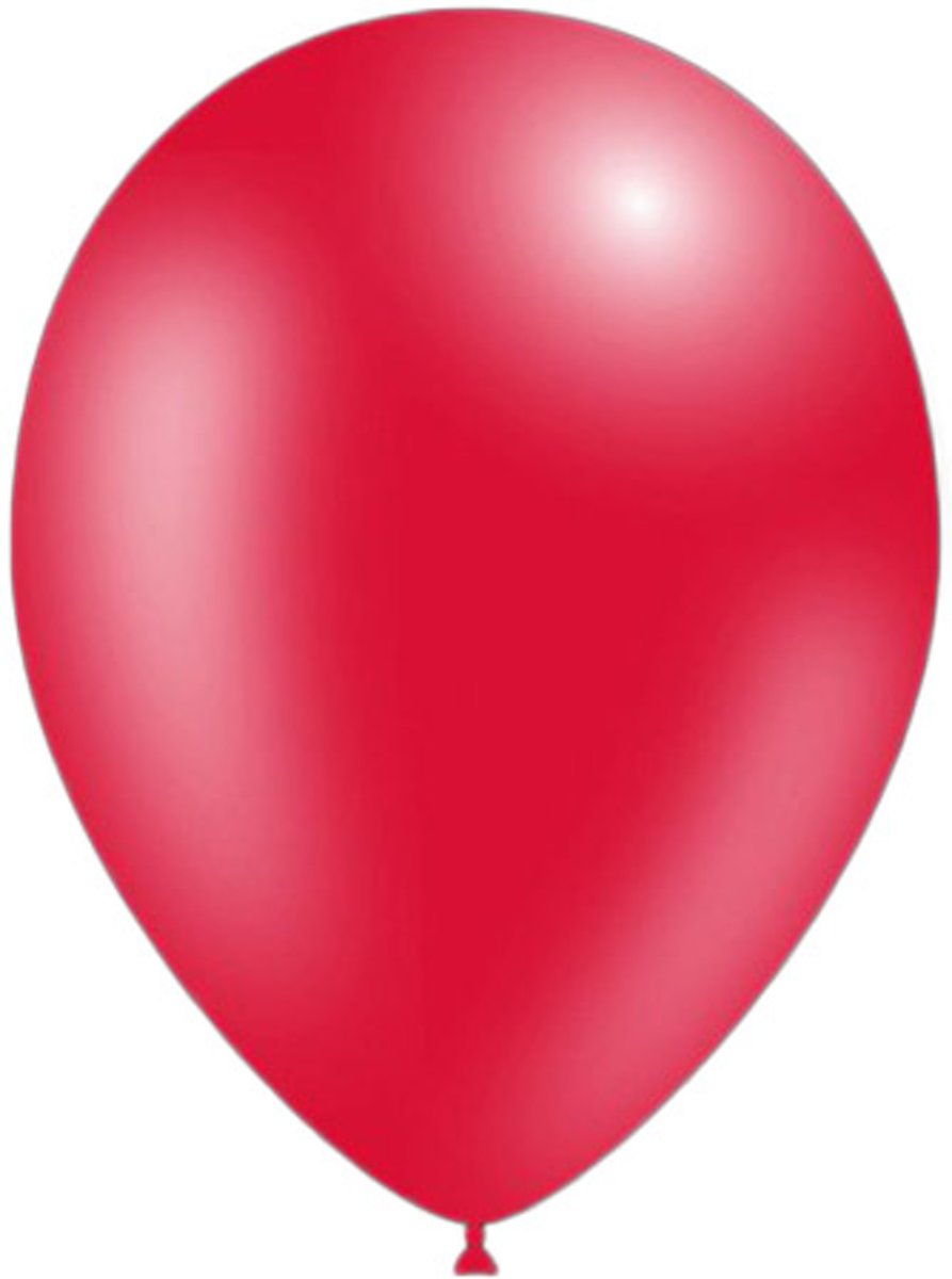 100 stuks - Feestballonnen metallic rood 26 cm professionele kwaliteit