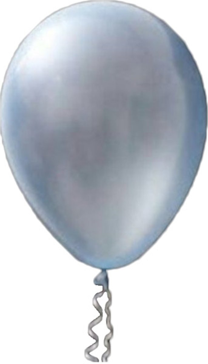 100 stuks - Licht blauwe parelmoer metallic ballon 30 cm hoge kwaliteit