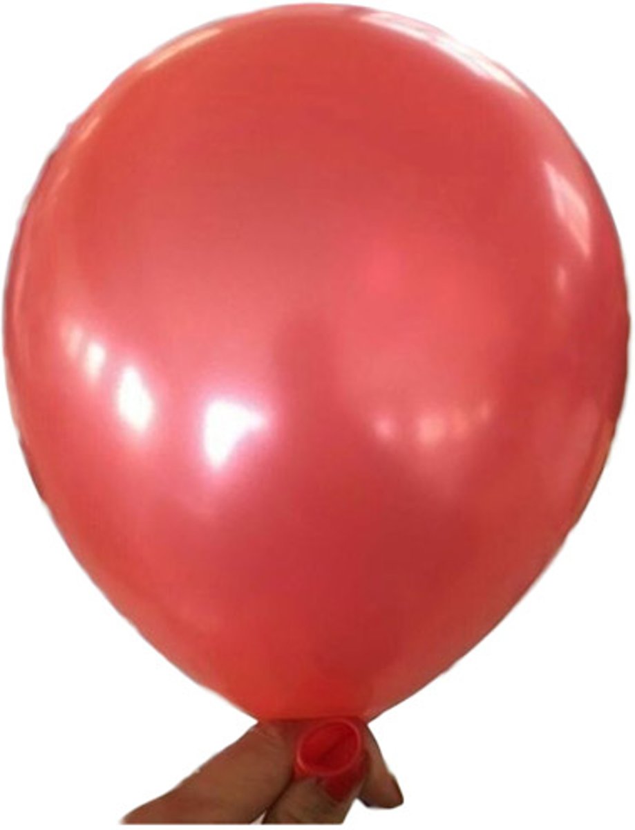 100 stuks - Rode parelmoer metallic ballon 30 cm hoge kwaliteit