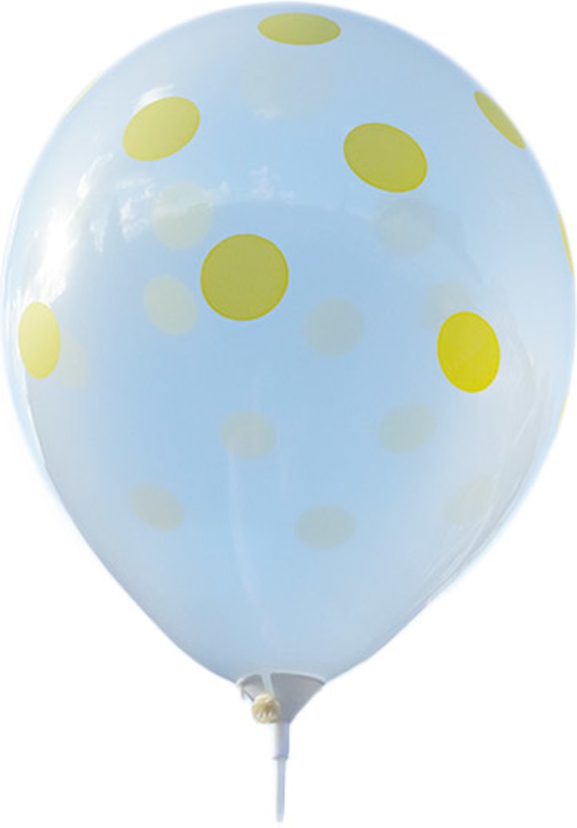 100 stuks - transparante ballon met gele stippen 30 cm hoge kwaliteit